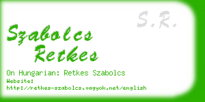 szabolcs retkes business card